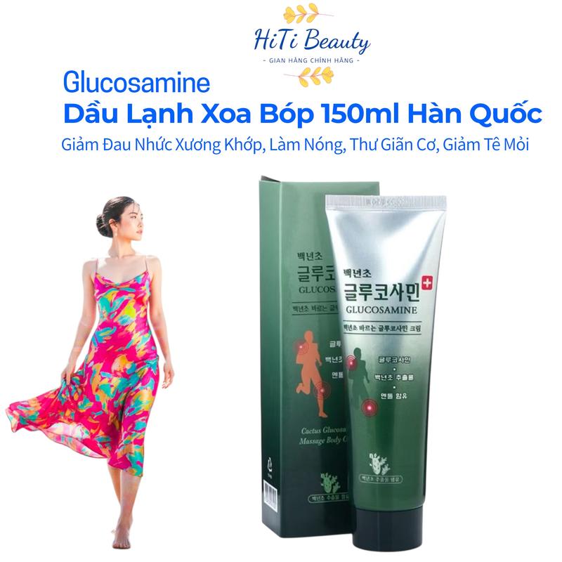  Dầu Lạnh Xoa Bóp Glucosamine 150ml Hàn Quốc Giảm Đau Nhức Xương Khớp Làm Nóng Thư Giãn Cơ Giảm Tê Mỏi Hiệu Quả 