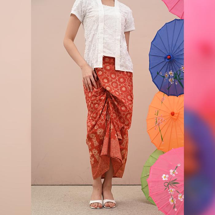 Gambar NONA RARA - Lilit Skirt Garut Betawi P0506, Rok lilit batik wanita modern - ALL SIZE dari Nona Rara Batik Kota Administrasi Jakarta Timur Tokopedia