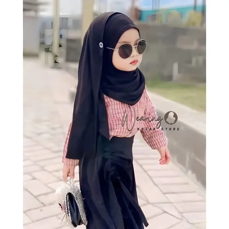Pashmina Instan Kids Kancing Jilbab Anak Pastan Jersey Premium