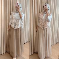 Gambar Delova Wardrobe - ROK TUTU POLOS 3 LAYER Cantik Wanita A-line Korean Style Lebar Kasual Tile Lembut Bridal Import Polos Dewasa MIDI Skirt - Rok Tutu White 3/4 dari Delova Wardrobe Kab. Bantul 5 Tokopedia