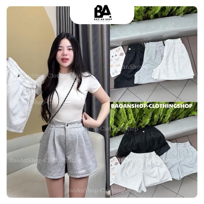 [ DEAL MỞ BÁN - CÓ BIGSIZE ĐẾN 88KG ] Quần Short Nỉ 2 Da Ép Hàn 1 Khuy Cạp Cao Dày Dặn Đứng Form Năng Động Dễ Mix Đồ (K6)