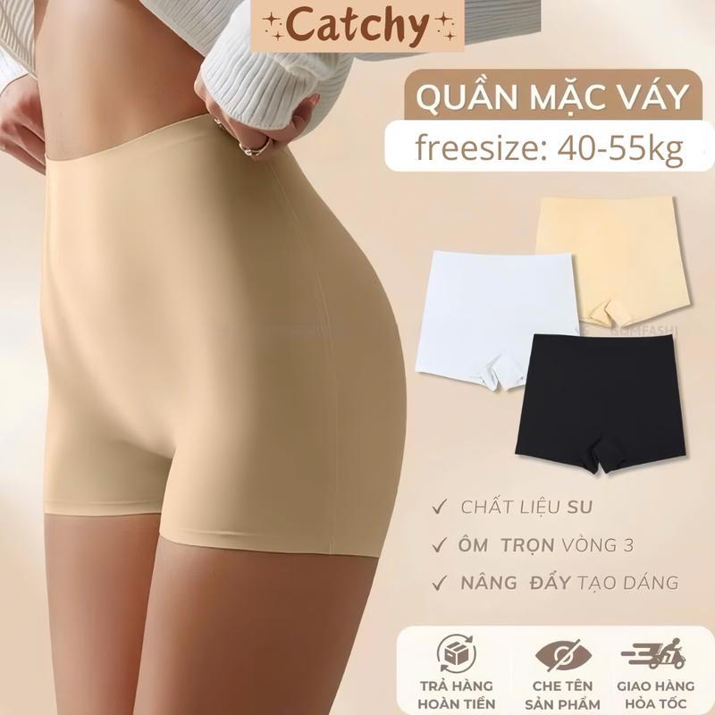 Quần Lót Nữ Mặc Váy Nhiều Màu CATCHYstore Quần Đùi Su Mịn Mát Mặc Váy, Quần Bảo Hộ Mặc Trong Váy