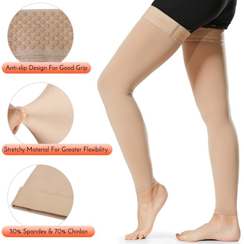1Pair with Silicone Band Thigh High Compression Stockings Ne - TikTok ...