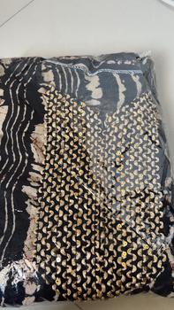 Product Review of GAMIS RENDA SULTAN ori BLINK MOTIF MONOCHROME Rempel Bunga Cantik Rayon Panjang from s**a 0