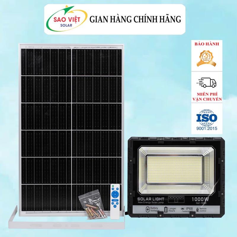 Đèn Năng Lượng Mặt Trời Pha 1000W Vỏ Nhôm Chính Hãng Bảo Hành 3 năm