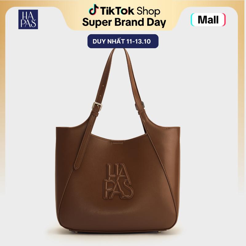 [MỚI] Túi Tote Nữ Dập Nổi Camel Cỡ Lớn HAPAS Size 33 - Túi Da Cao Cấp