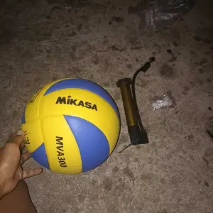 Bola Voli paket komplit pompa pentilasi jaring Super Gold Size 5 Bahan AC Empuk untuk Latihan dan Pertandingan Outdoor Termurah Voly Ball Volly Olahraga voliball
