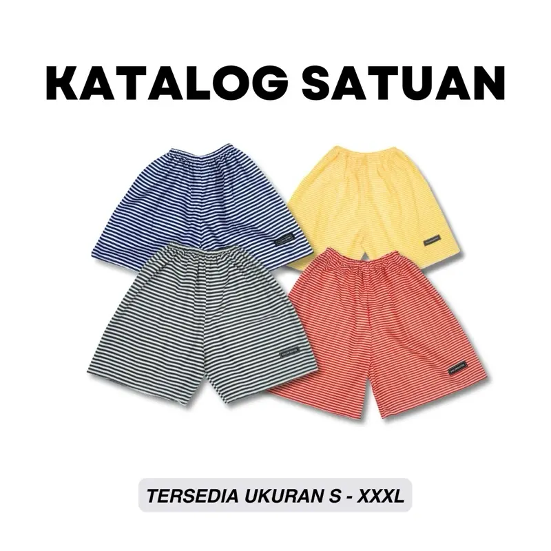 kolorantok strip series celana pendek pria dan wanita boxer unisex cowo dan cewe motif strip satuan