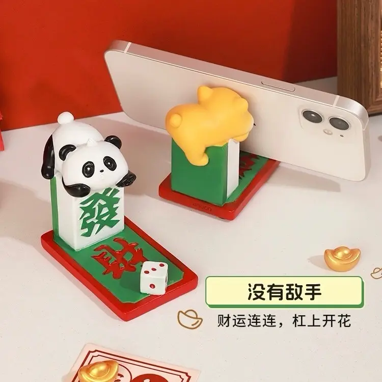 Lucky mahjong phone stand