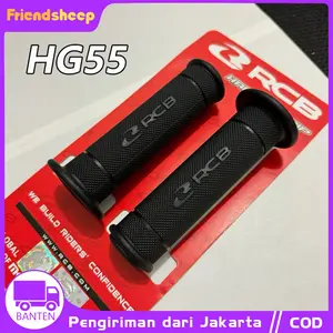 RCB ORIGINAL HANDGRIP HG55 + JALU STANG CNC SARUNG GAS / GRIP VARIASI HANDFAT BISA SEMUA MOTOR