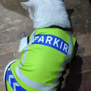 Baju Kucing Lucu Murah Seragam Rompi Parkir Hijau Ukuran XS S M L XL XXL 3XL 4XL