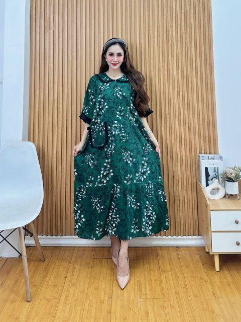 Product Introduction of Dres Ledy Terbaru Bahan Rayon Premium Busui LD120 - Rempel Bawah - Midi, Dewasa, Bumil, Casual, Panjang, Baju, Motif, Atasan, Katun, Wanita 10