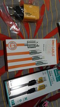 Product Review of Kabel data PS-07 3 IN 1 Fast Charging PD 120W cable charger TYPE C LIGHTNING MICRO multifungsi from E**i 2
