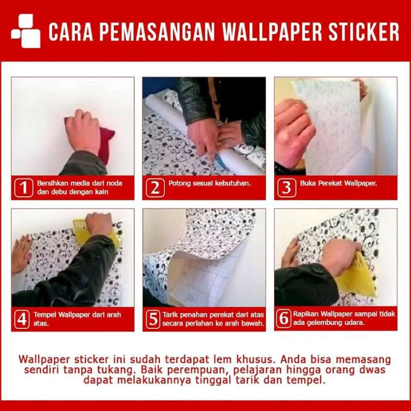 Wallpaper Stiker Dinding Motif Awan 45 cm x 8 meter Kertas PVC Kamar 6