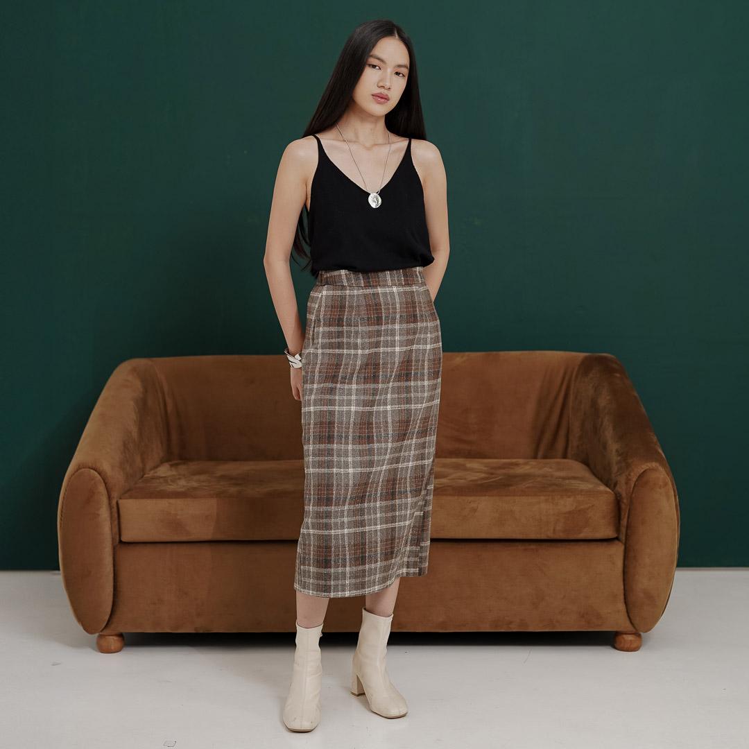 This Is April Bawahan Rok Midi Korea Style Wanita Winter Skirt Brown Dan Grey This Is April Bawahan Rok Midi Korea Style Wanita Winter Skirt Brown Dan Grey