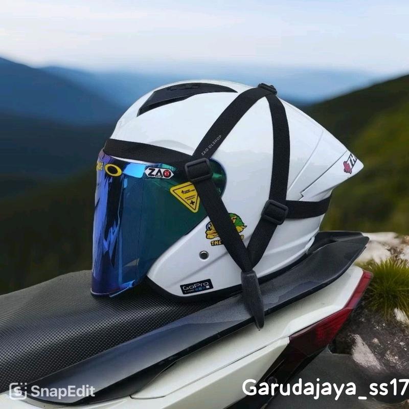 Tali Pengikat Helm Motor 2 Kait Jaring Pengikat Jog Helm 1