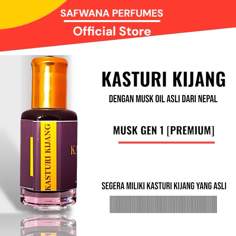 KASTURI KIJANG 12ml VIP GEN-1 Minyak Kasturi Kijang Asli Non alcohol Tahan lama Perfume tahan lama