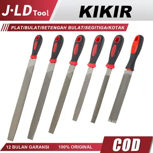 JLD Kikir Gergaji Kayu Besi Baja Gagang Karet Uk(12" 10" 8" 6")  Kikir Plat/Bulat/Setengah Bulat/Segitiga/Kotak Kikir Diamond Flat Kikir Kombinasi