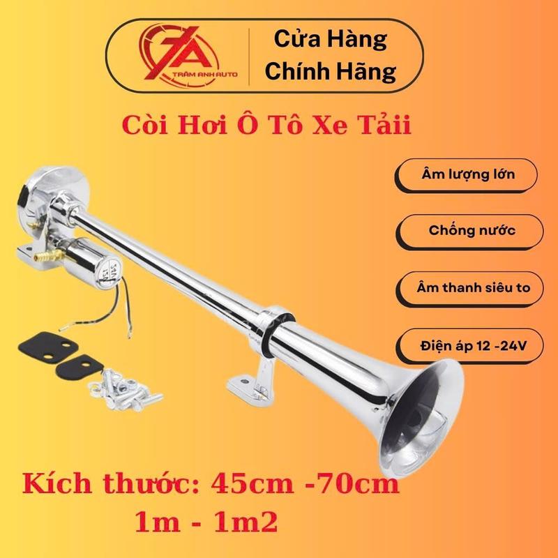 Còi hơi Kèn hơi inox âm thanh to khỏe dài 45cm 70cm 1m 1m2 - Trâm Anh 94