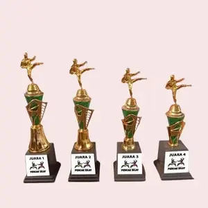 Piala Lomba Juara 1 2 3 4 (pancak silat body hijau raser) "costum" (bisa satuan juga) & free sticker
