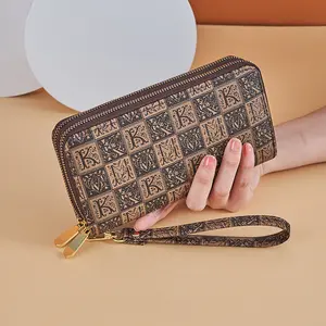DOMPET PANJANG WANITA KOREA TALI PENDEK KULIT COKLAT MARCELINE WA692B7 PREMIUM BESAR RESLETING MUAT HP KARTU UANG KOIN KEKINIAN CEWEK MURAH BRANDED BATAM SIMPLE FASHION
