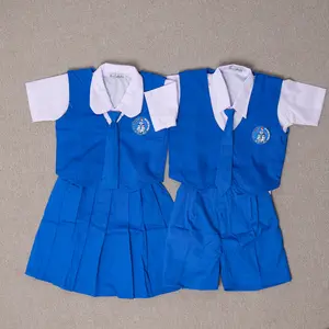Seragam Sekolah Anak TK ROMPI BIRU PUTIH - BISA COD (PRE ORDER)