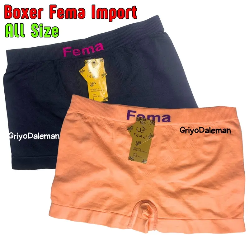 12 Pcs CD Celana Dalam Boxer Wanita Dema Rajut Premium 1