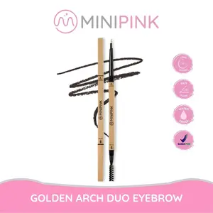 MINIPINK Eyebrow Golden Arch Double Head Pensil Alis Tahan Lama Tahan Air - MP044