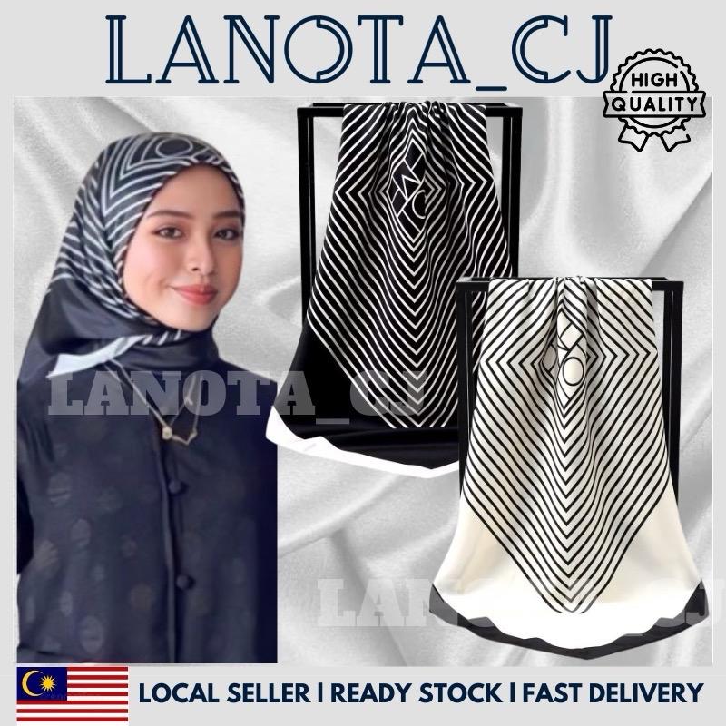 Muslimah Bawal Satin Printed Pattern Hijab Silk Tudung Scarf - TikTok ...