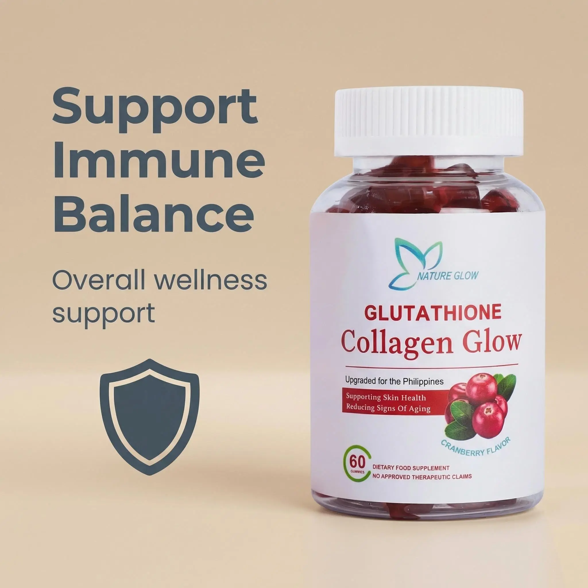 FDA APPROVEDNature Glow 60PC Glutathione Collagen Gummies CRANBERRY FLAVOR - TikTok Shop Philippines FDA APPROVEDNature Glow 60PC Glutathione Collagen Gummies CRANBERRY FLAVOR - TikTok Shop Philippines