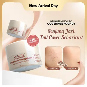 Animate Brightening Pro Coverage Foundy 10 gr - Produk Baru dengan Teknologi High Coverage untuk Penampilan Matte Finish