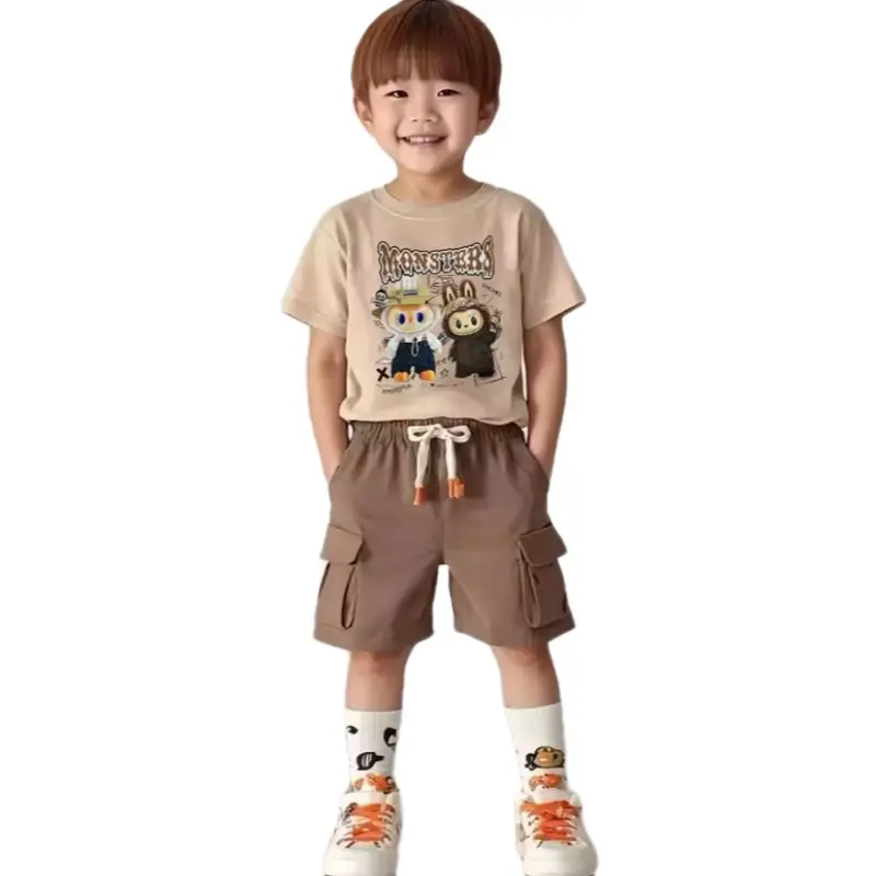 Setelan Anak Laki-laki Usia 1-5 Tahun Labubu -- Baju Anak Cowok Labubu Monsters Lucu -- COD GRATIS ONGKIR 2
