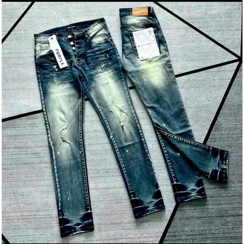 Quần jeans nam pơ pồ xanh dương rách xước cao cấp jean gốc xanh dày đẹp