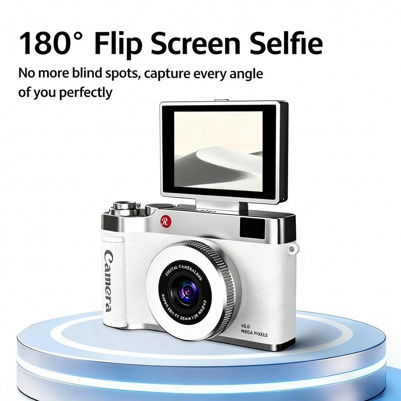 Máy Ảnh Số Lật Cổ Điển HD 4K 75MP Zoom 16X Màn Hình Lật 180 Độ Làm Đẹp Phù Hợp…
