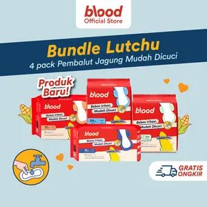 Bundle Lutchu | Corn Pads / Pembalut dari Jagung | Pembalut Blood Mudah Dicuci - Mix 4 packs of any 25cm, 29cm, 33cm, 41cm