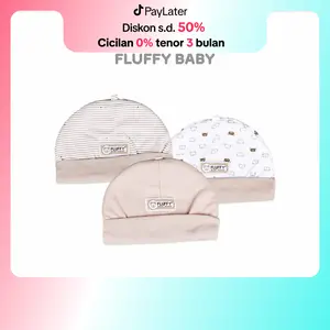 FLUFFY Topi Emen Bayi (Isi 3 Pcs) TPE KKI NB