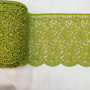 Renda bordir,Renda lebar 20 cm/Renda mukena,Renda baju kebaya dress dll(Harga per 45 cm)