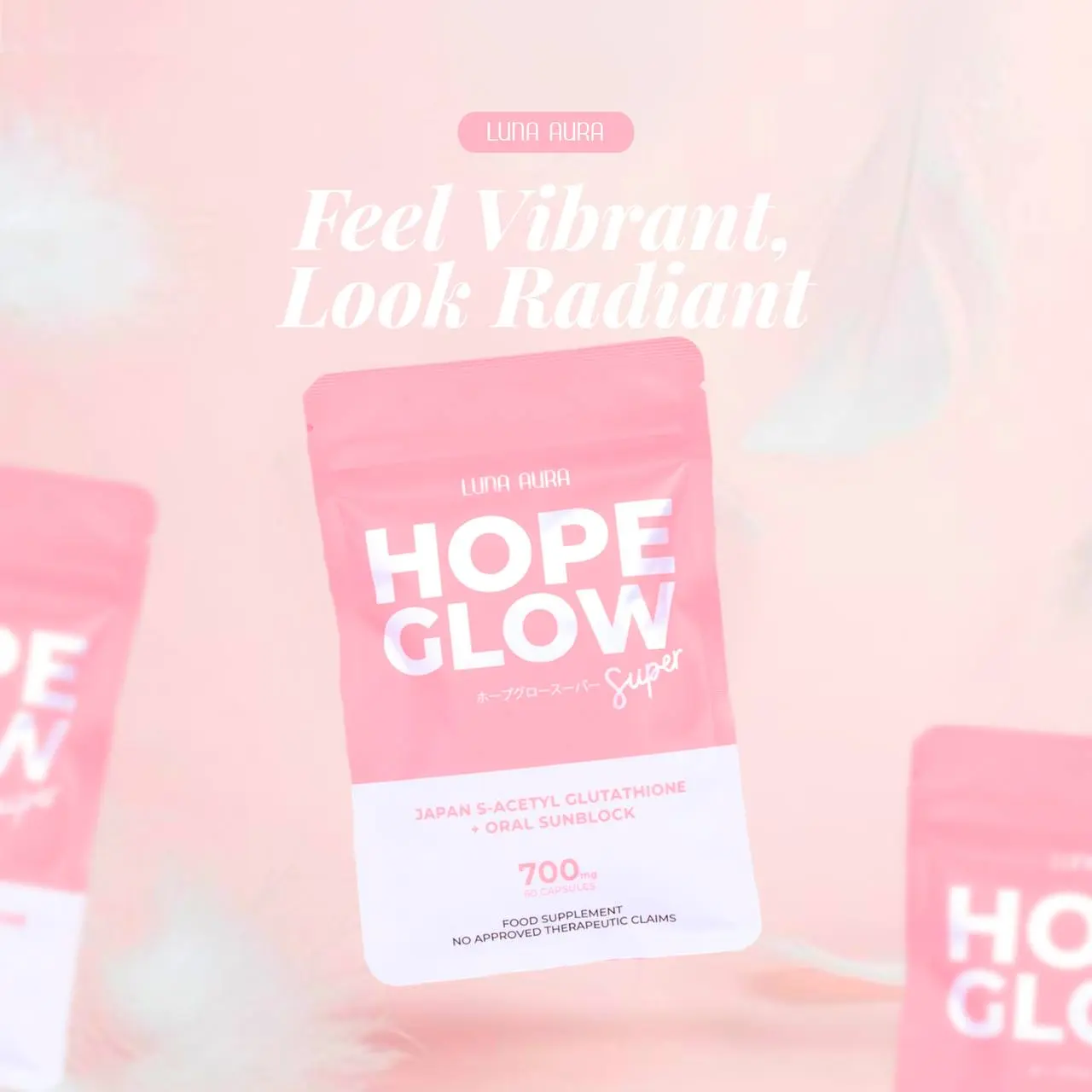 HOPE GLOW SUPER BIGGIE | HOPE GLOW SUPER MINI | HOPE C PLUS Luna Aura  Glutathione Beauty Supplement Genuine Products for Healthy Lifestyle and  Glowing Skin