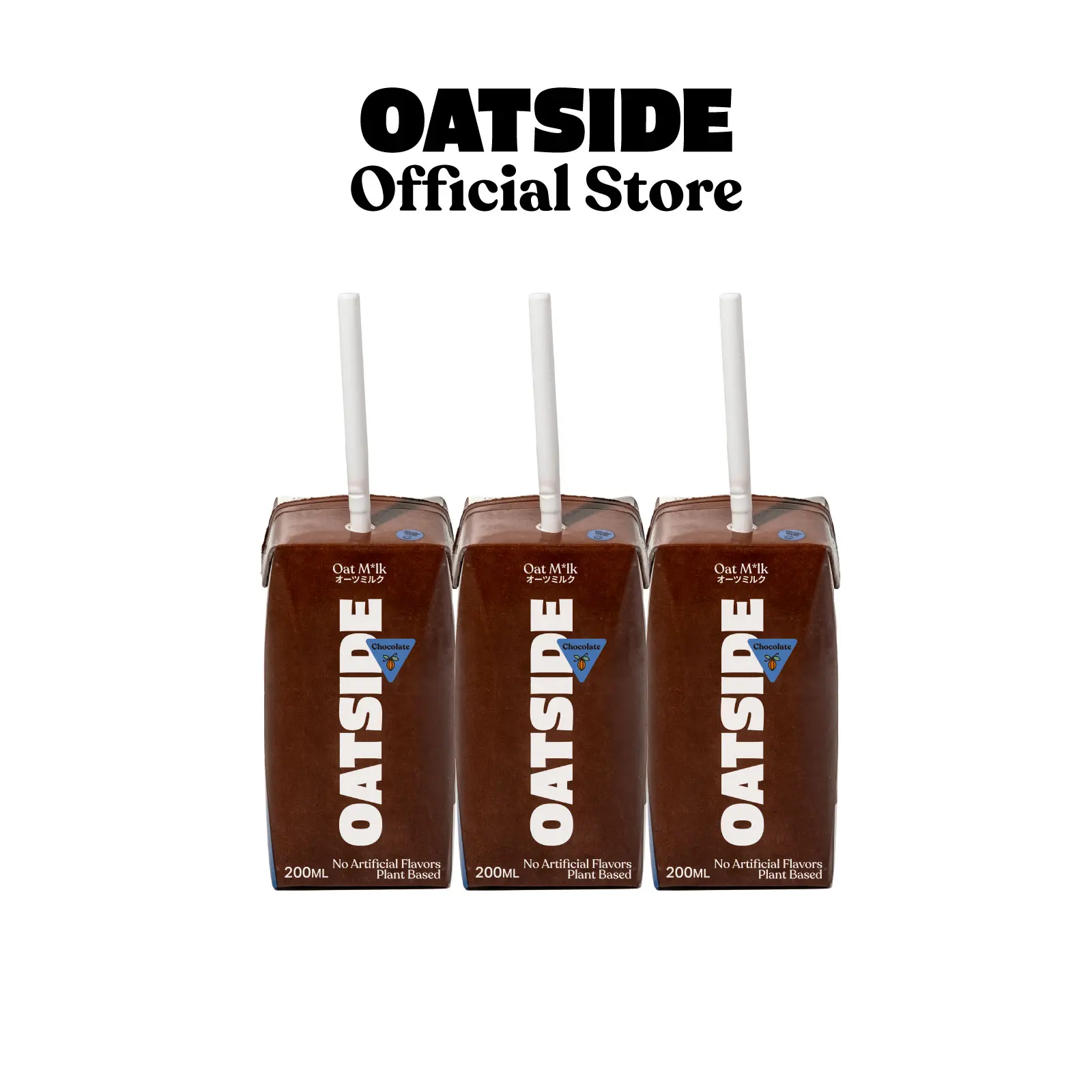 OATSIDE Chocolate Oat Milk 200ml x 3 - Dairy Free, Rich, Made with Real Cacao