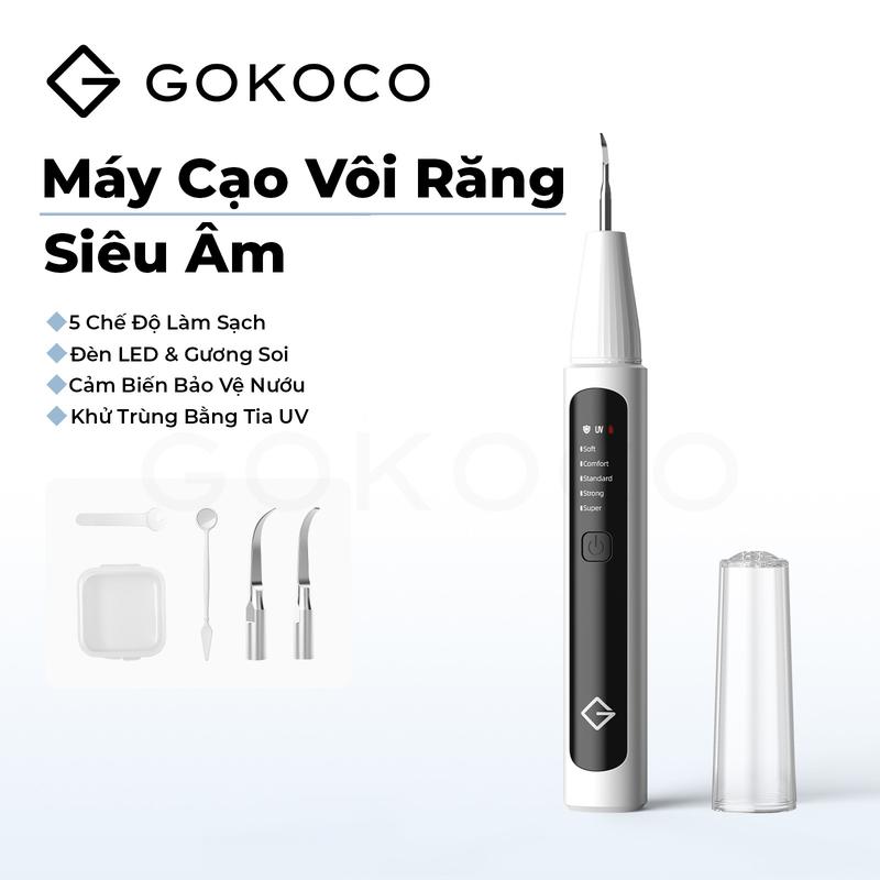 Máy Lấy Cao Răng Siêu Âm Thông Minh 2 Triệu Lần/Phút Tẩy Ố Cafe 4 Buồng Khử Trùng Tia UV Type-C Chăm Sóc Răng Miệng Hiệu Quả