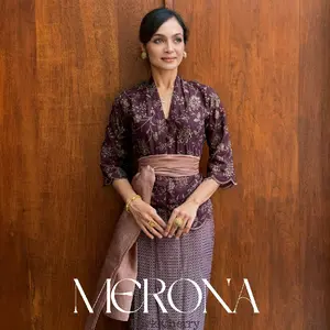 Atasan Kebaya Kartini Katun Bordir Kancing Bungkus Merona