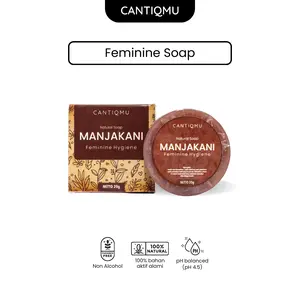 Feminine Wash CANTIQMU Manjakani Natural Soap, Perawatan Kewanitaan Kebersihan Kewanitaan pembersih