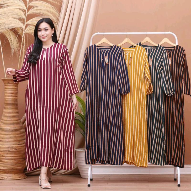 PROMO 100rb dapat 3pcs daster lengan panjang berbagai motif bahan rayon kancing depan busui friendly 2