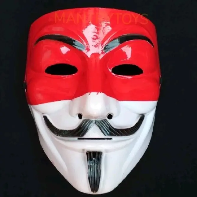 Topeng Hacker Merah Putih Indonesia  Topeng Pesta Anonymous