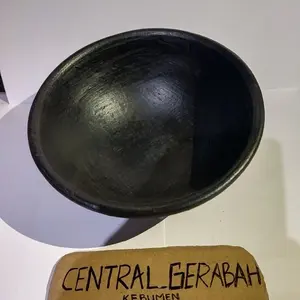 Mangkok dari tanah liat warna Hitam Alami murah meriah