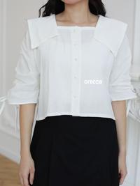 Gambar Noela Top Atasan Lengan Serut Kerah Wanita Orecca - Black dari Orecca.id Kota Administrasi Jakarta Barat 3 Tokopedia
