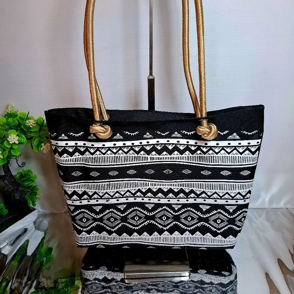 Totebag Resleting Tali Sumbu/Tas Serbaguna Wanita Kanvas Model Kekinian