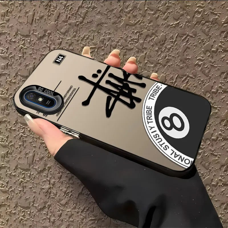 Sarung telefon, Stu, Untuk Redmi9A, Sarung telefon yang indah, Pelindung skrin kalis kejutan, Aksesori telefon