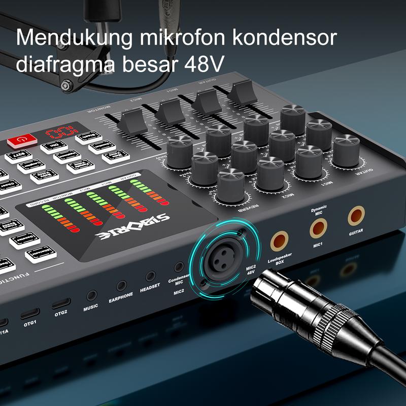Product Introduction of Siborie OTG Digital live soundcard Y12 dilengkapi dengan kabel OTG 37