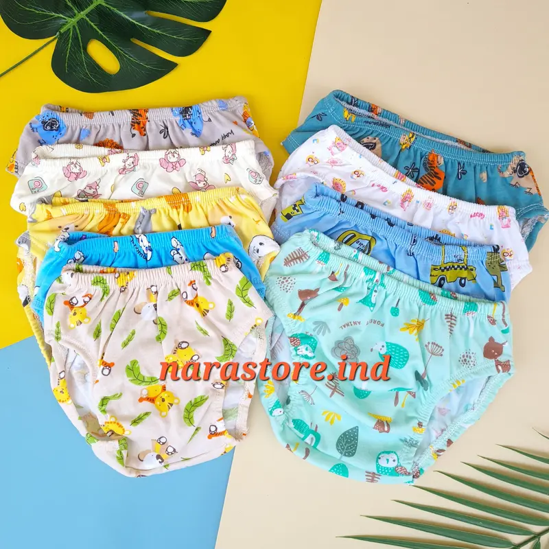 10 Pcs Celana Dalam Anak Laki-Laki dan Perempuan Bahan Premium 1-6 Tahun Motif Lucu Fashion 8